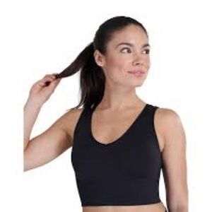 SPANX LONGLINE SPORTS BRA VERY BLACK LIKE NEW